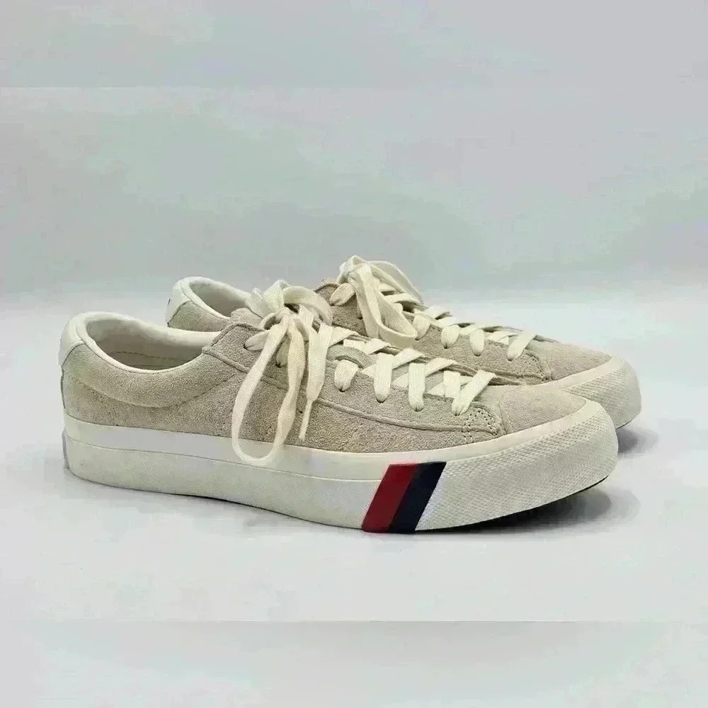 Pro-Keds x Only NY Royal Lo Plus Suede Cream Beige, Size 8.5 W, 6.5 M (unisex)